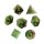 Pathfinder Green Cats Eye Stone Dice Set