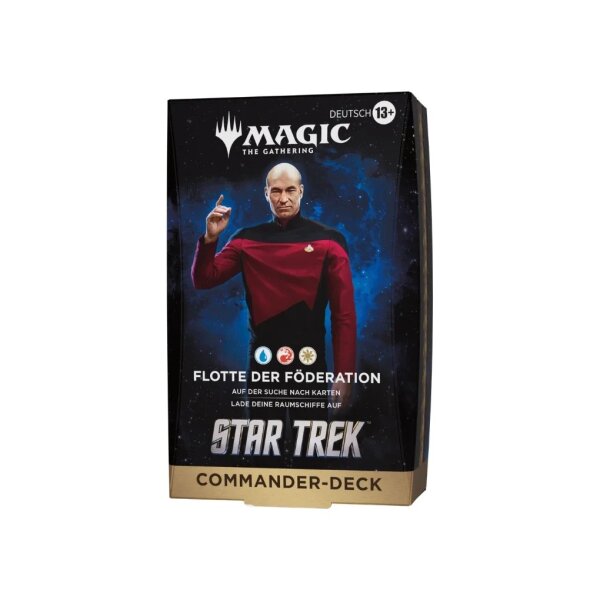 MTG - Star Trek Commander Deck Flotte der Föderation (Blau, Rot, Weiß) - DE