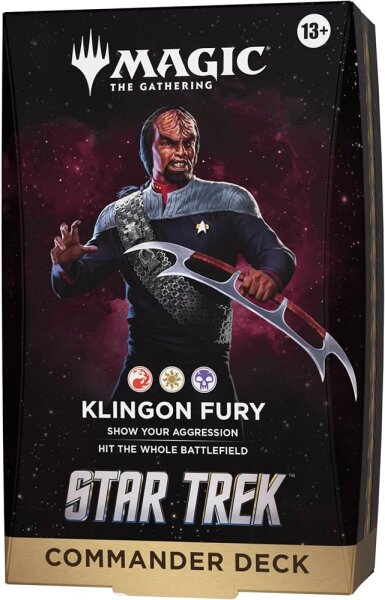 MTG - Star Trek Commander Deck Klingonischer Zorn (Rot, Weiß, Schwarz) - DE