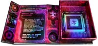 Elder Dice Vast Grimm THEY Cyan Ink on Magenta & Black