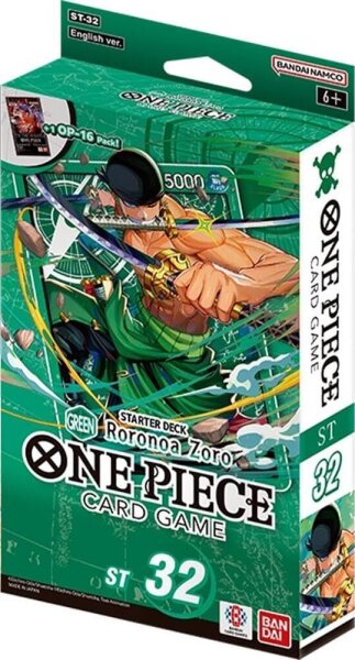 One Piece Card Game Starter-Deck ST-32 grün Roronoa Zoro ENGLISH