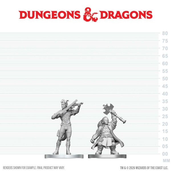 D&D Nolzurs Marvelous Minis W29 Tiefling Bard & Dwarf Cleric MOQ2