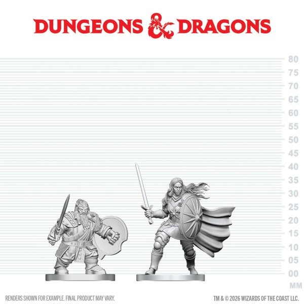 D&D Nolzurs Marvelous Minis W29 Dwarf Fighter & Orc Paladin MOQ2